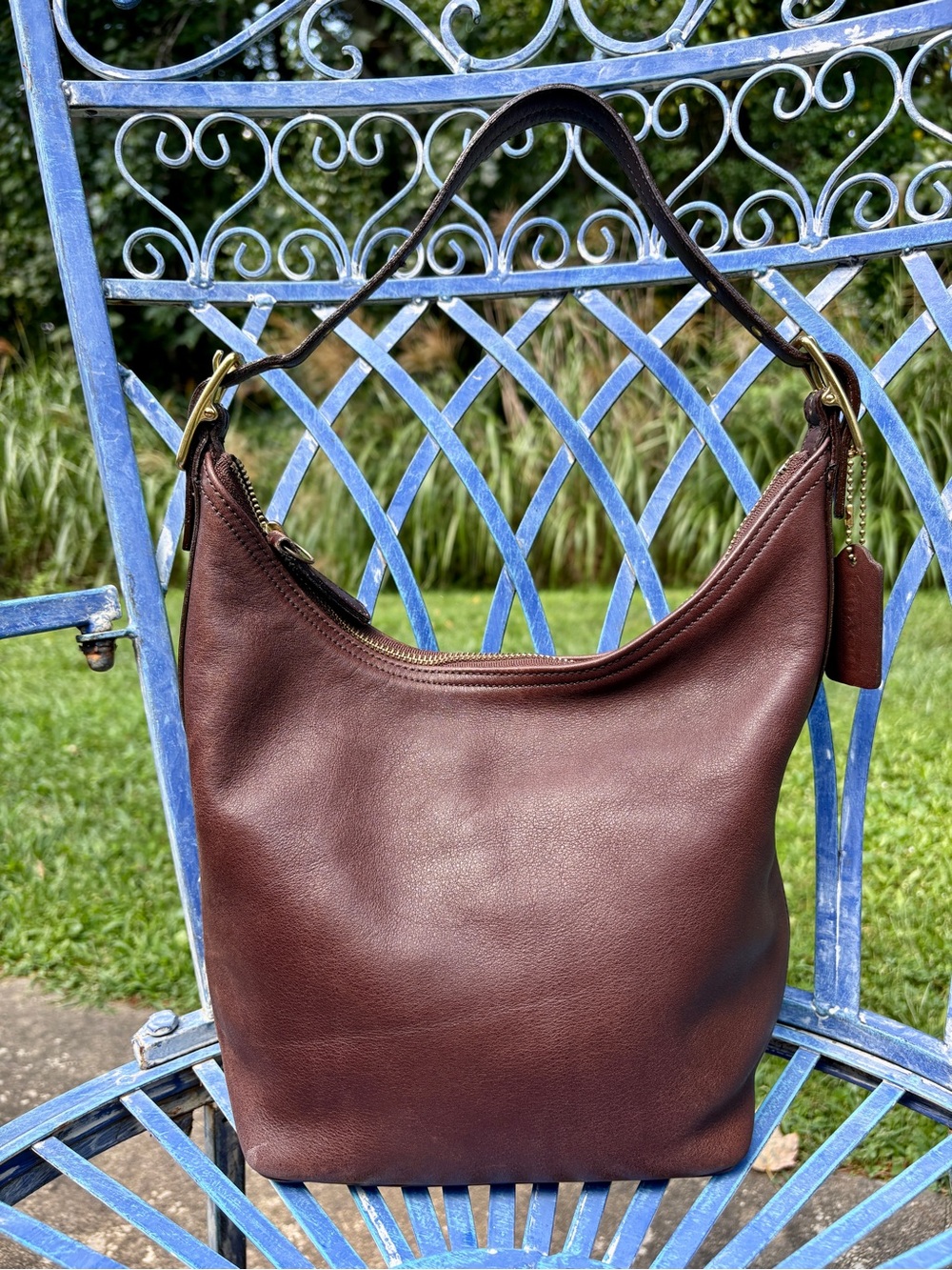 Vintage Coach 9823 Legacy Brown Leather Hobo Shoulder Bag